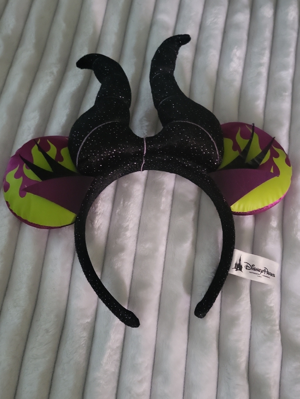 Disney Parks Maleficent Horn Flames Mickey Minnie Mouse Ears Headband